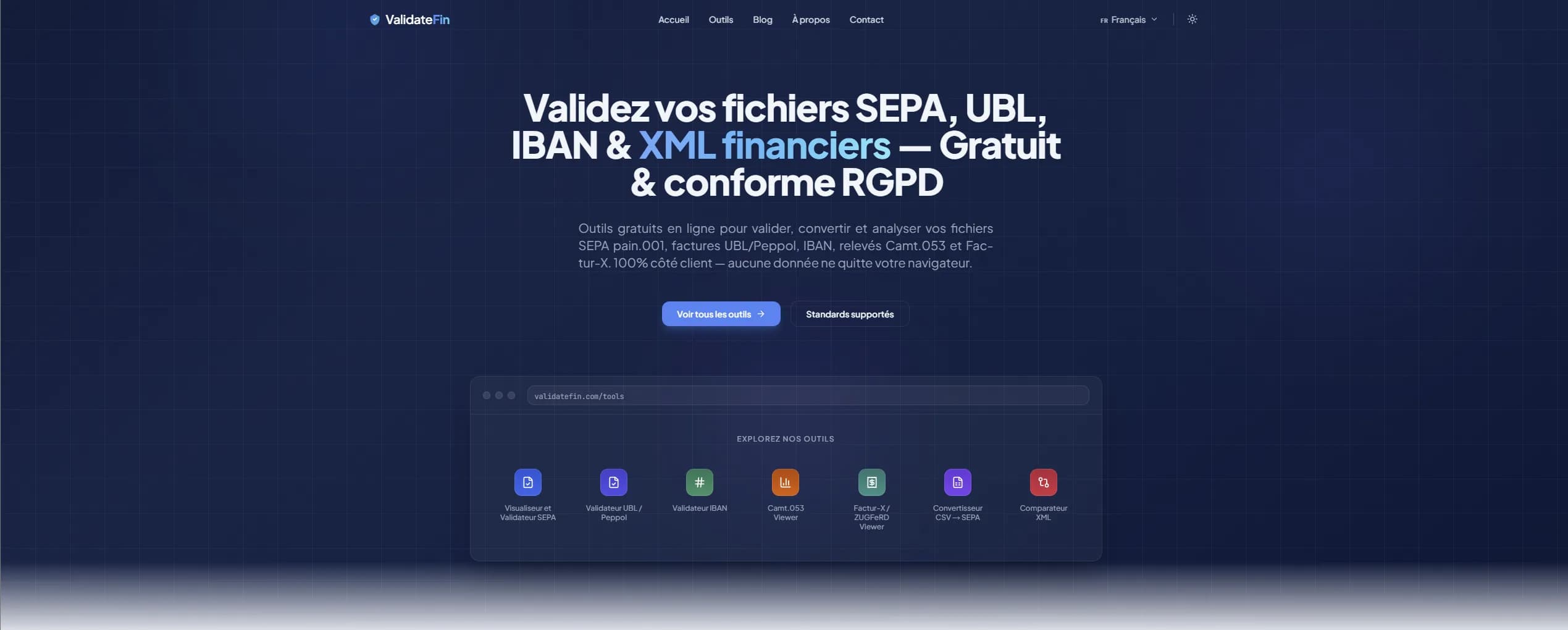 Screenshot ValidateFin